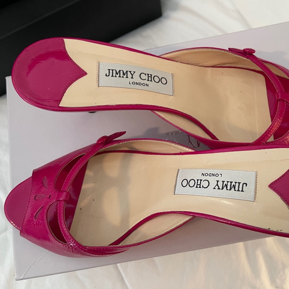 Pink Jimmy Choo kitten heels